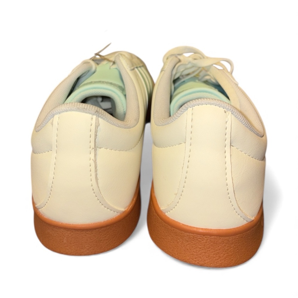 Adidas Cream and Light Blue VL Court Base Sneakers 8.5 NWT - Picture 3 of 5